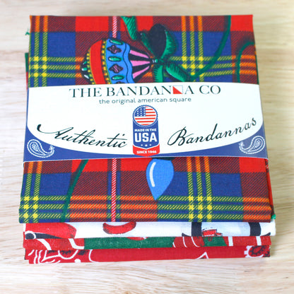 Holiday Traditions Bandanna Assortment 4-Pack - Made In The USA