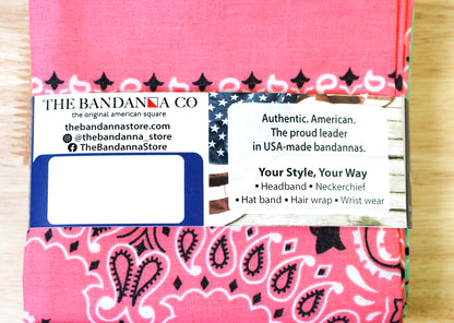 Island Vibes Bandanna Assortment 4-Pack - Made In The USA packaging showing vibrant patterns and styles.