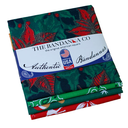Jingle Joy Bandanna Assortment 4-Pack - Made In The USA
