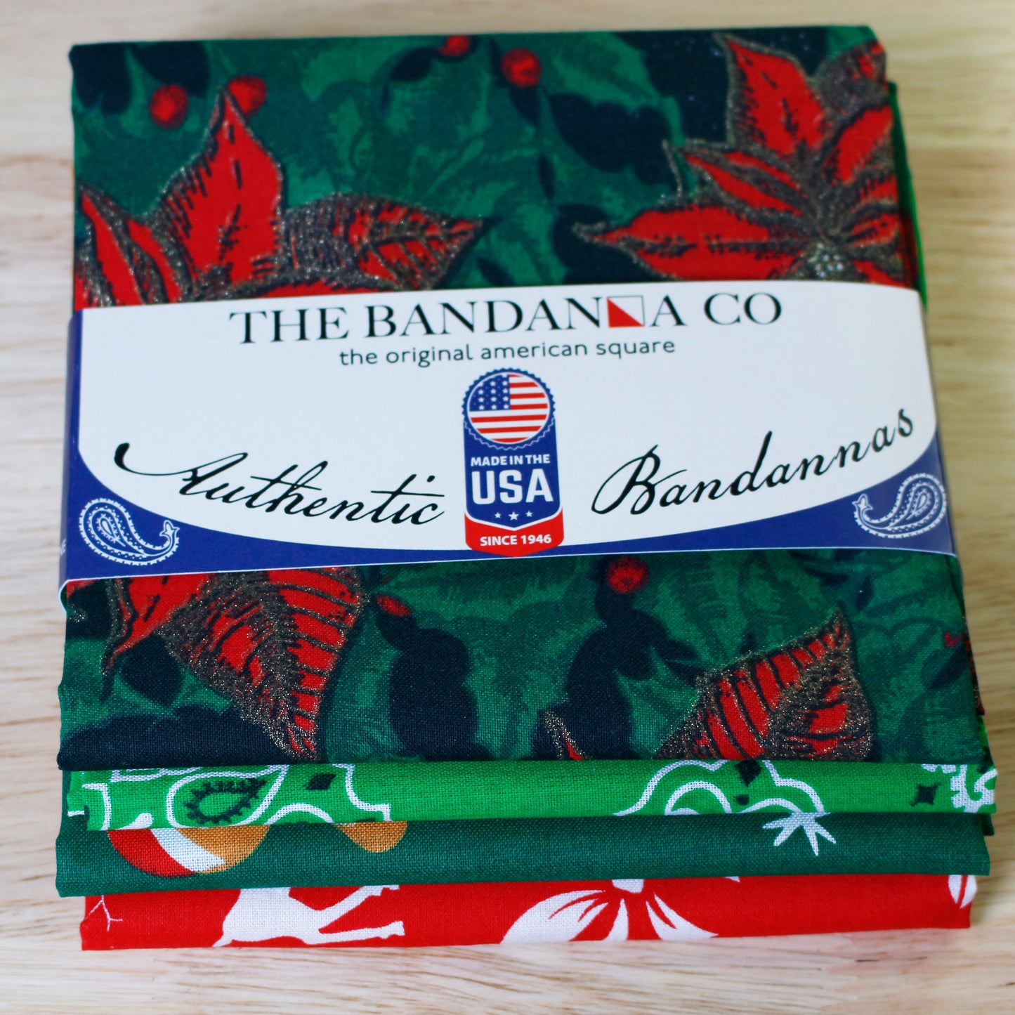Jingle Joy Bandanna Assortment 4-Pack - Made In The USA