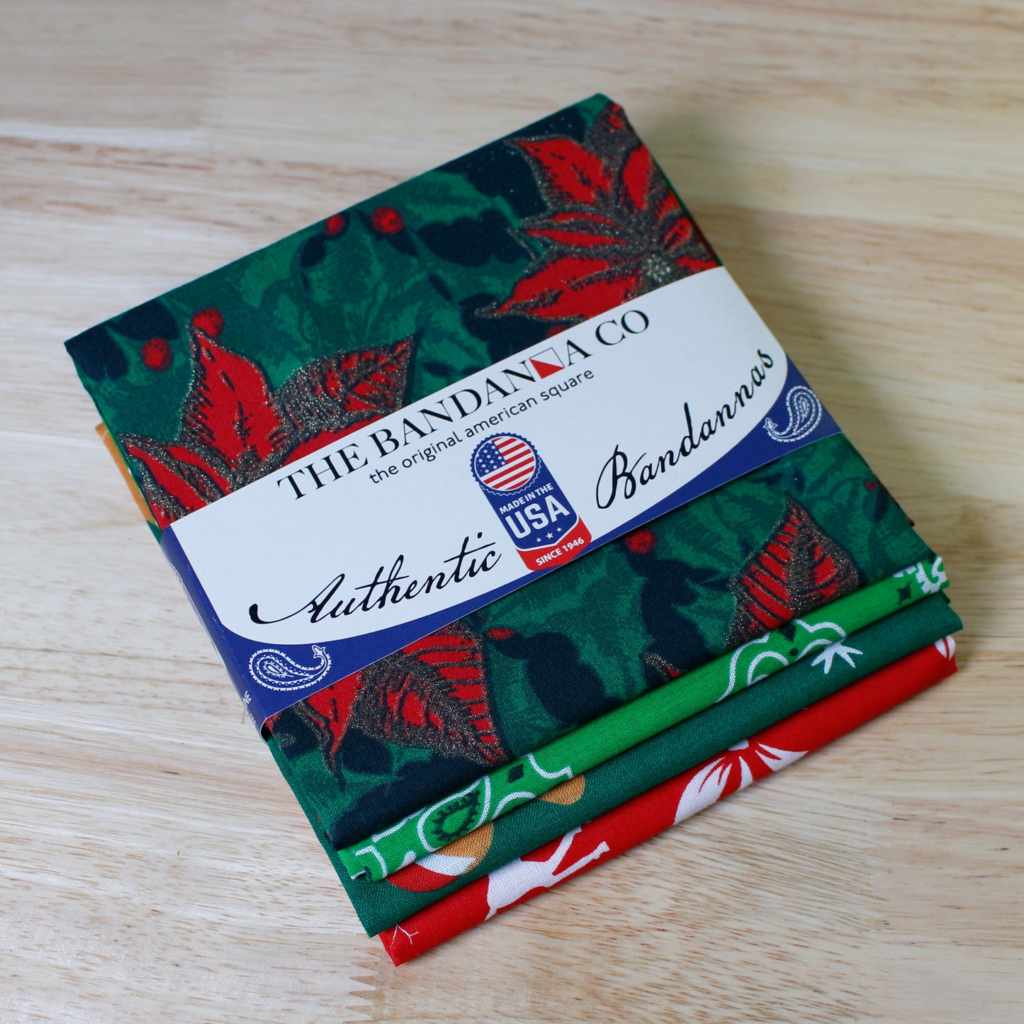 Jingle Joy Bandanna Assortment 4-Pack - Made In The USA