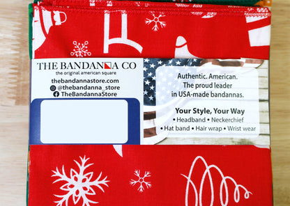Jingle Joy Bandanna Assortment 4-Pack - Made In The USA