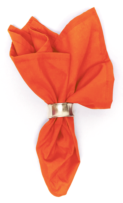 Orange Solid Color Bandanna 12 Pack - Cotton 22x22