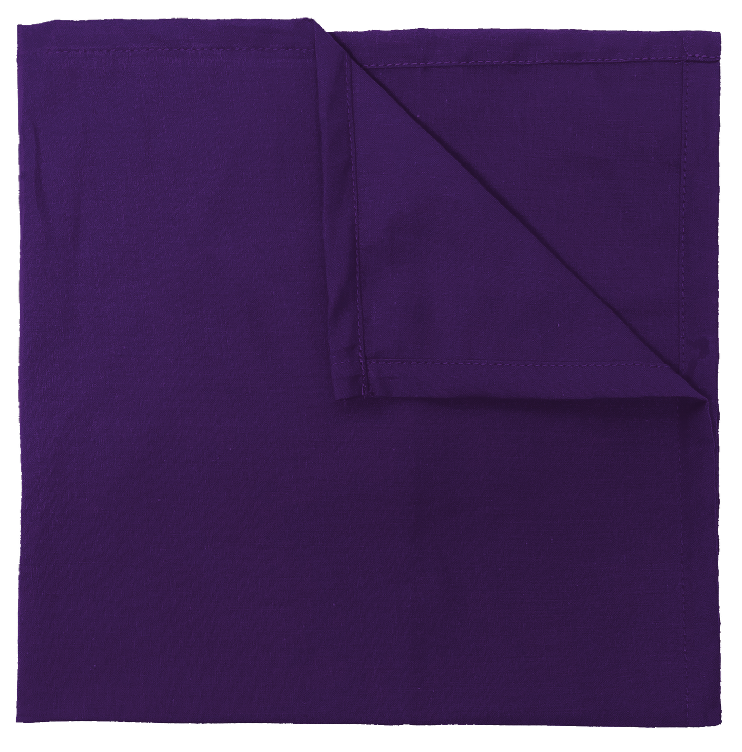 Dark Purple Solid Color Bandanna 4 Pack - Cotton 22x22, 100% cotton, large 22x22 inch bandanna, perfect for headband, scarf, or neck tie.