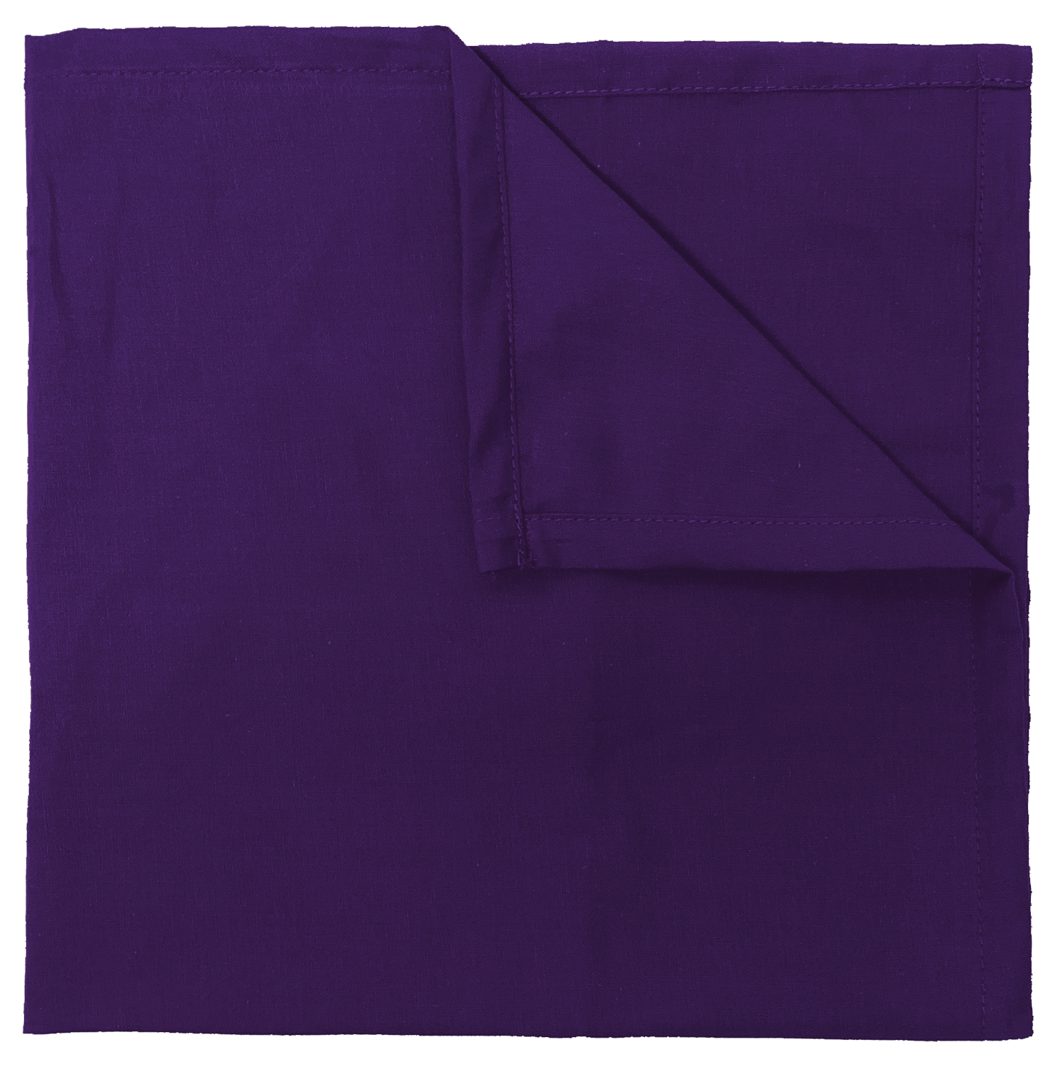 Dark Purple Solid Color Bandanna 4 Pack - Cotton 22x22, 100% cotton, large 22x22 inch bandanna, perfect for headband, scarf, or neck tie.