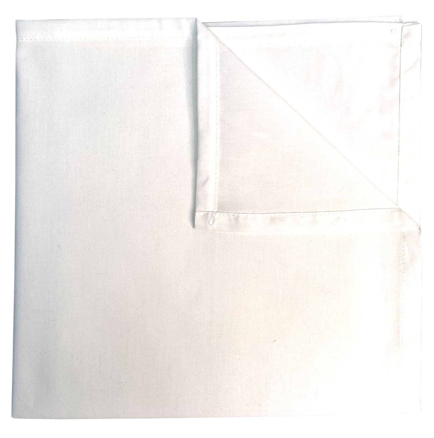 White Solid Color Bandanna 4 Pack - Cotton 22x22 showing plain design and quality stitching.