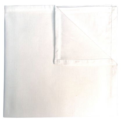 White Solid Color Bandanna 4 Pack - Cotton 22x22 showing plain design and quality stitching.
