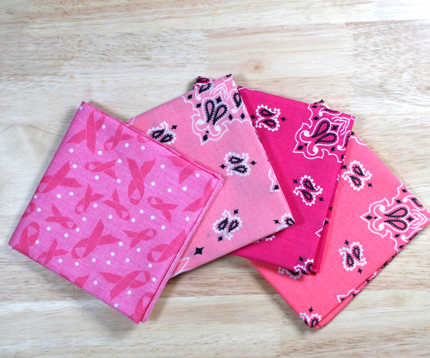 Power of Pink Bandanna Assortment 4-Pack - Made In The USA