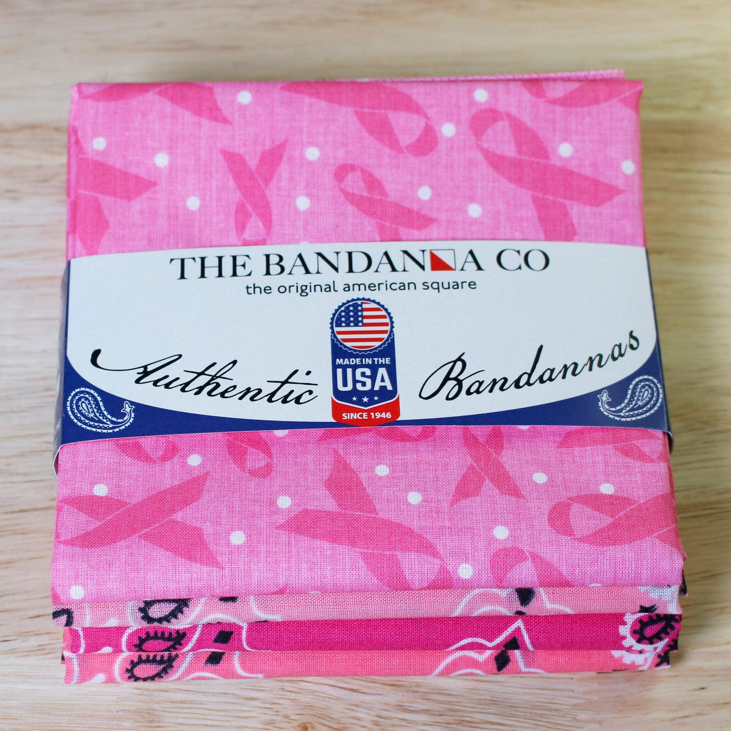 Power of Pink Bandanna Assortment 4-Pack - Made In The USA