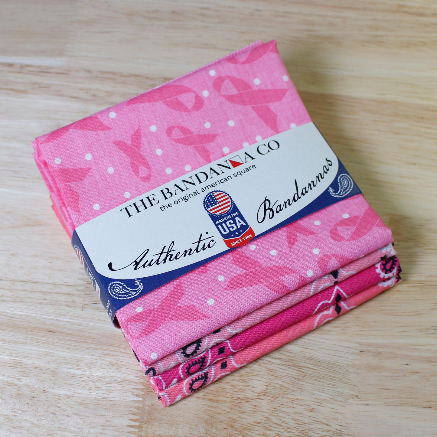 Power of Pink Bandanna Assortment 4-Pack - Made In The USA