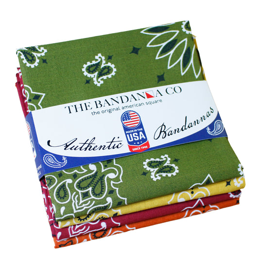 Rustic Bandanna Assortment 4 Pack - Made In The USA