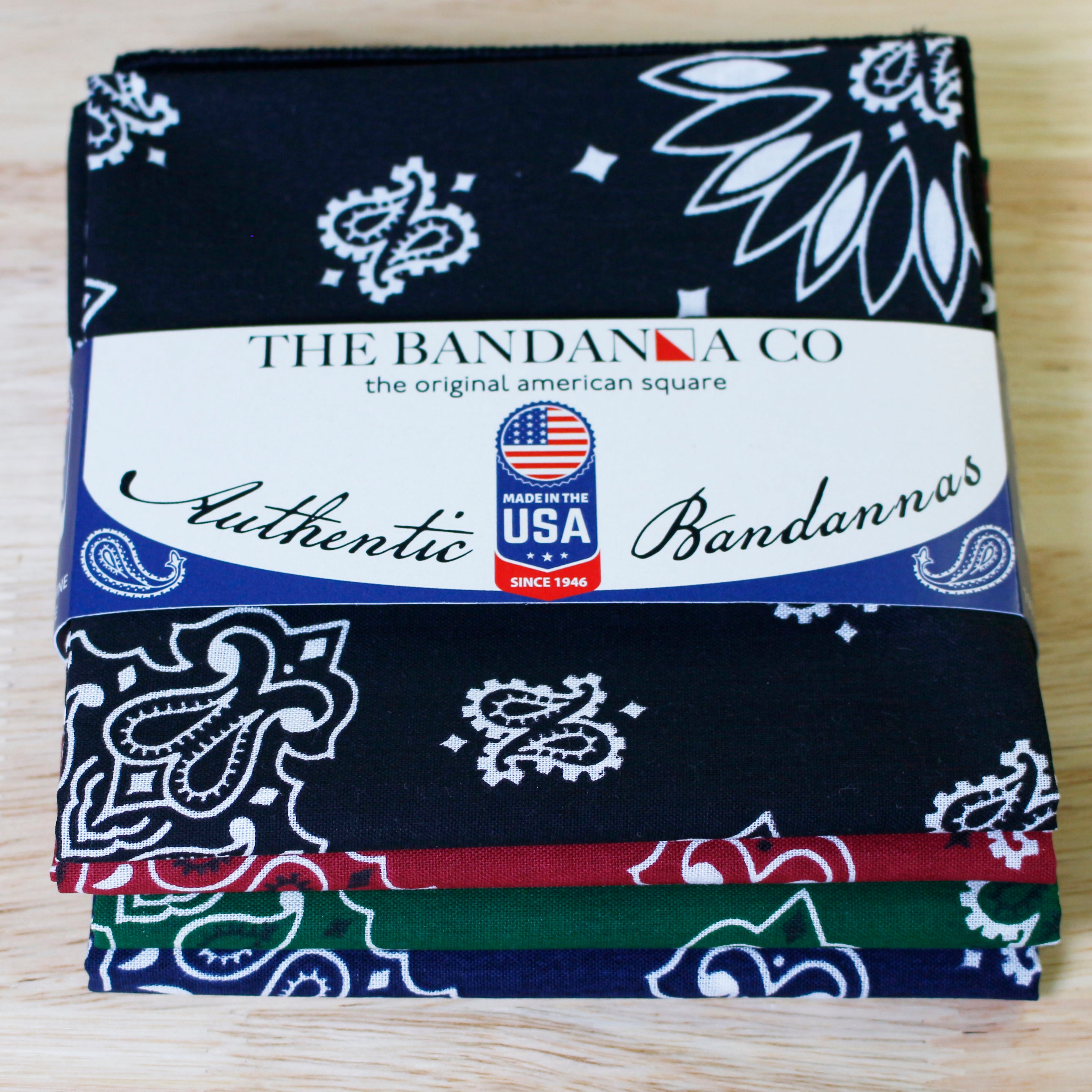usa made cotton bandanna assortment - 4-Pack