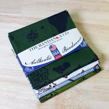 Wildwood Bandanna Assortment 4-Pack - Made In The USA