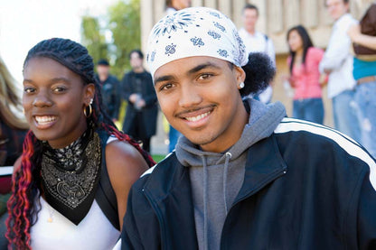 4-Pack USA Made Paisley Bandanna - WHITE