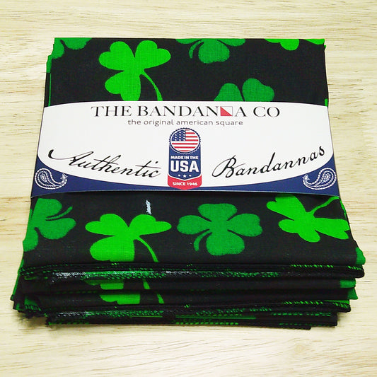 SHAMROCKS - 22" Bandanna - 4-Pack