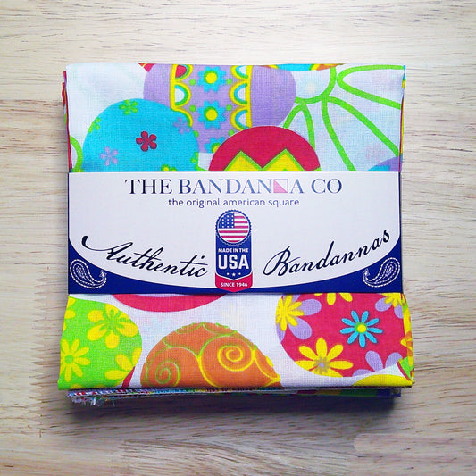 TOSSED EGGS - 22" Bandanna - 4-Pack