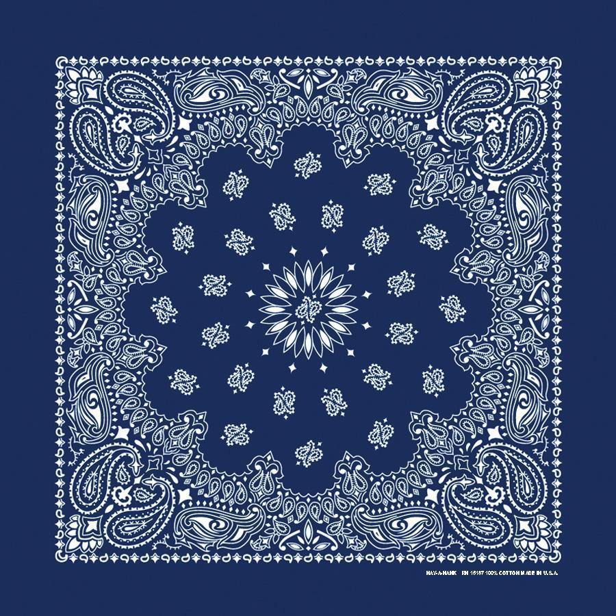 navy blue paisley bandana bandanna