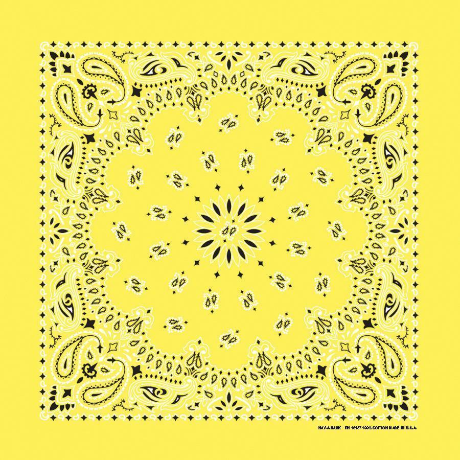 yellow paisley bandana bandanna