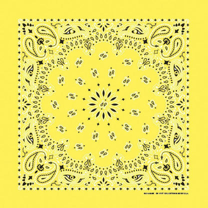 yellow paisley bandana bandanna