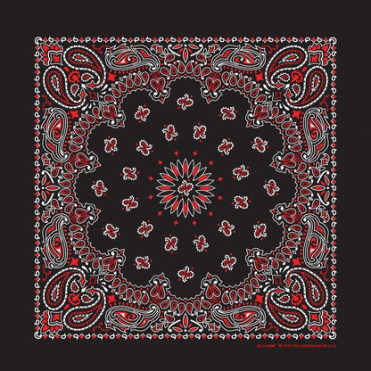 black red white paisley bandana bandanna