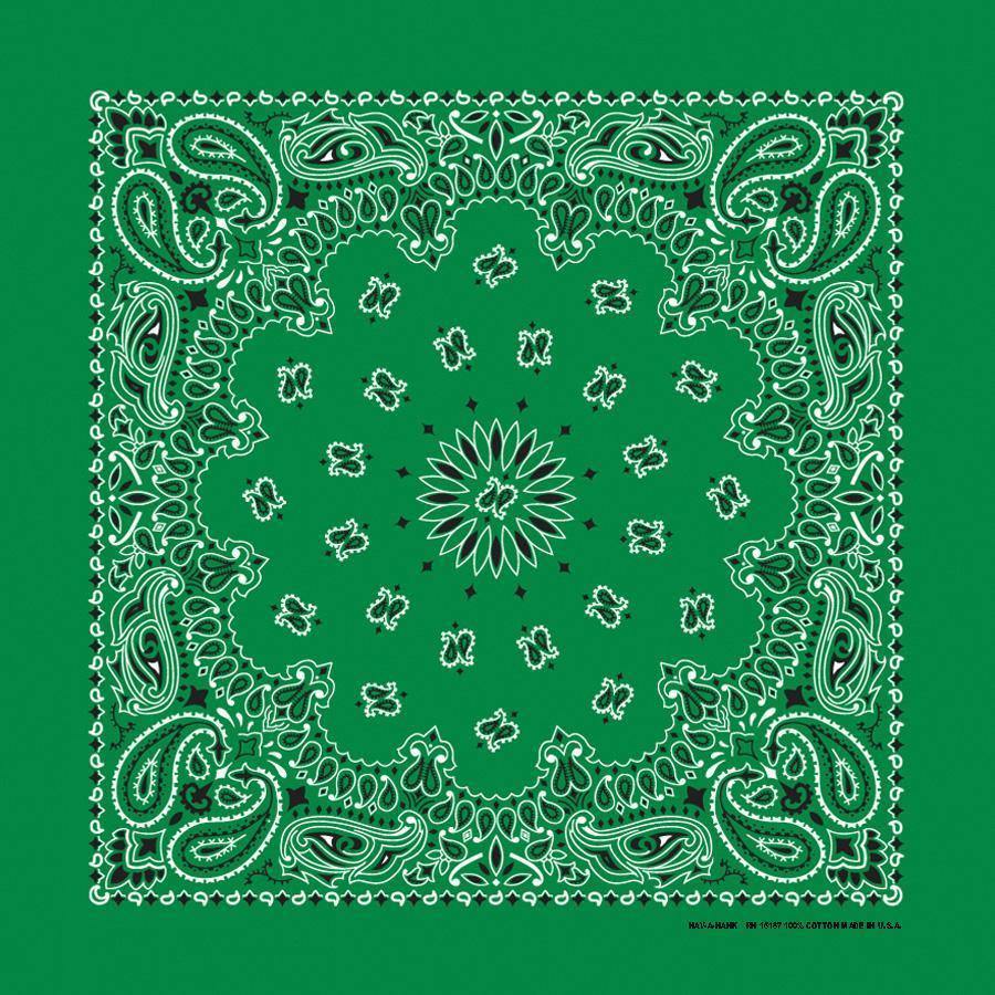 kelly green paisley bandana bandanna