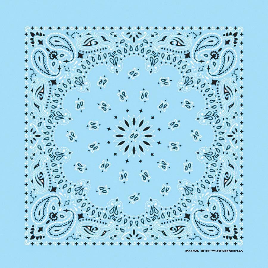 light blue paisley bandana bandanna