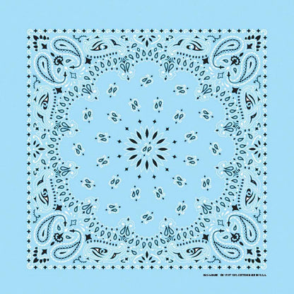 light blue paisley bandana bandanna