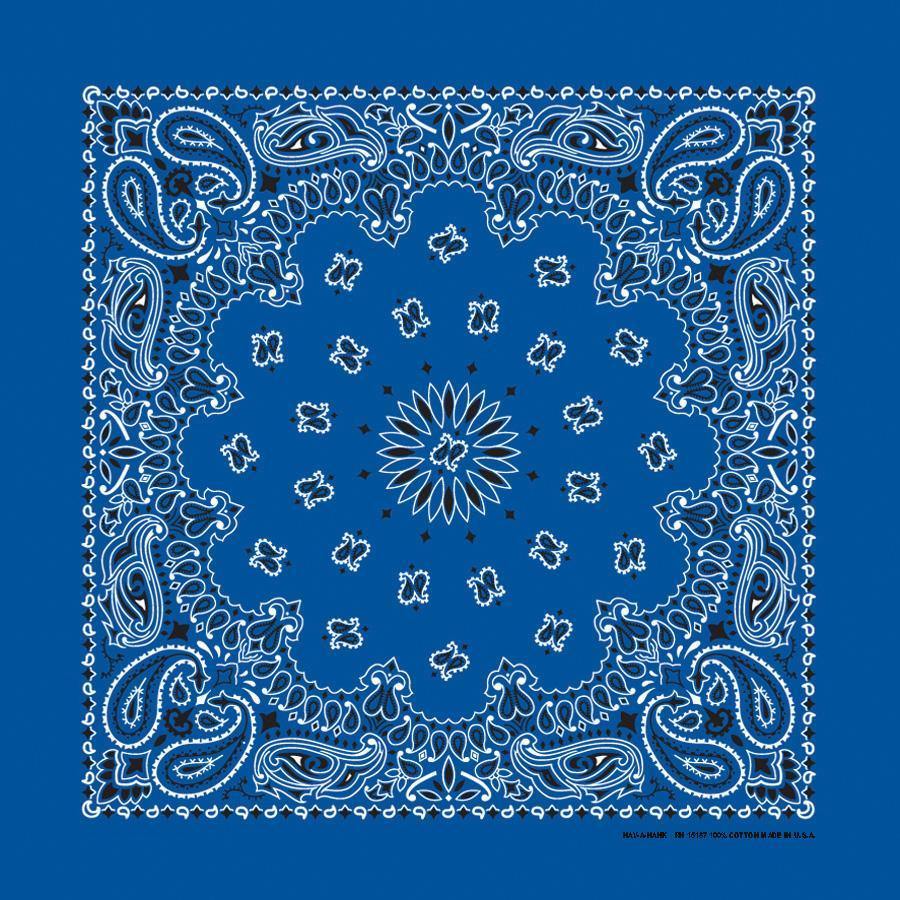 HAV-A-HANK  royal blue paisley bandana bandanna