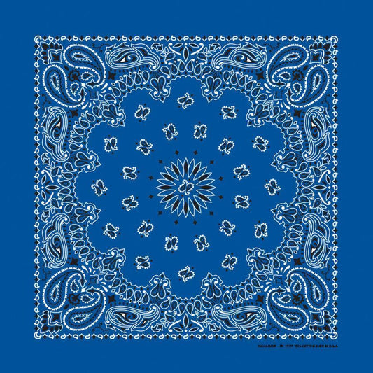 HAV-A-HANK  royal blue paisley bandana bandanna
