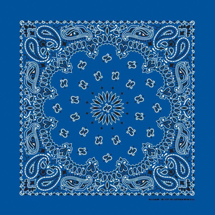 HAV-A-HANK  royal blue paisley bandana bandanna
