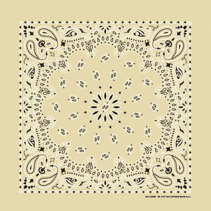 HAV-A-HANK beige paisley bandana bandanna