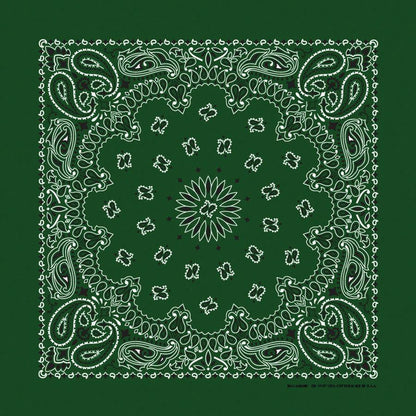 Birchwood Bandanna Assortment 4-Pack - Made In The USA green paisley bandanna design