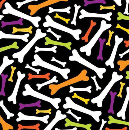 NEON BONES PATTERN - 22" BANDANNAS