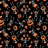 skeletons and pumpkins pattern bandanna - bandana