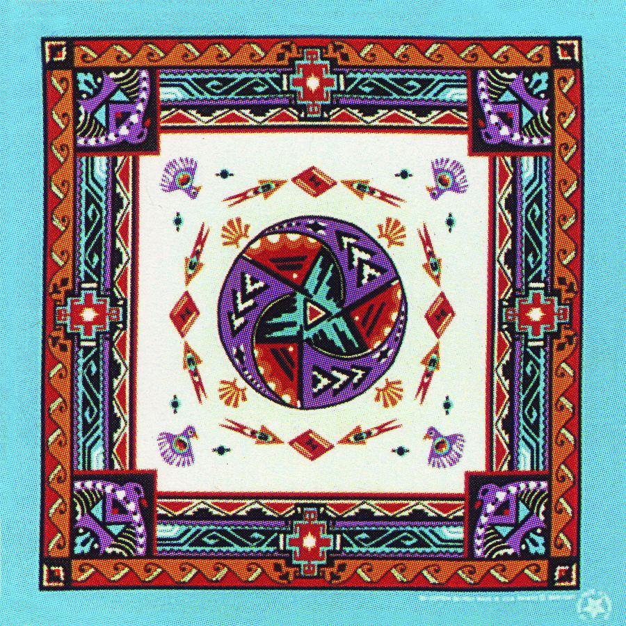 Desert Jewel Bandanna Assortment 4-Pack - Made In The USA vibrant design with intricate patterns in rich colors.