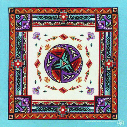 Desert Jewel Bandanna Assortment 4-Pack - Made In The USA vibrant design with intricate patterns in rich colors.