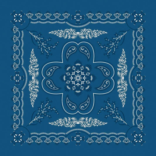 FLORAL Mirage Blue Paisley 21 Inch