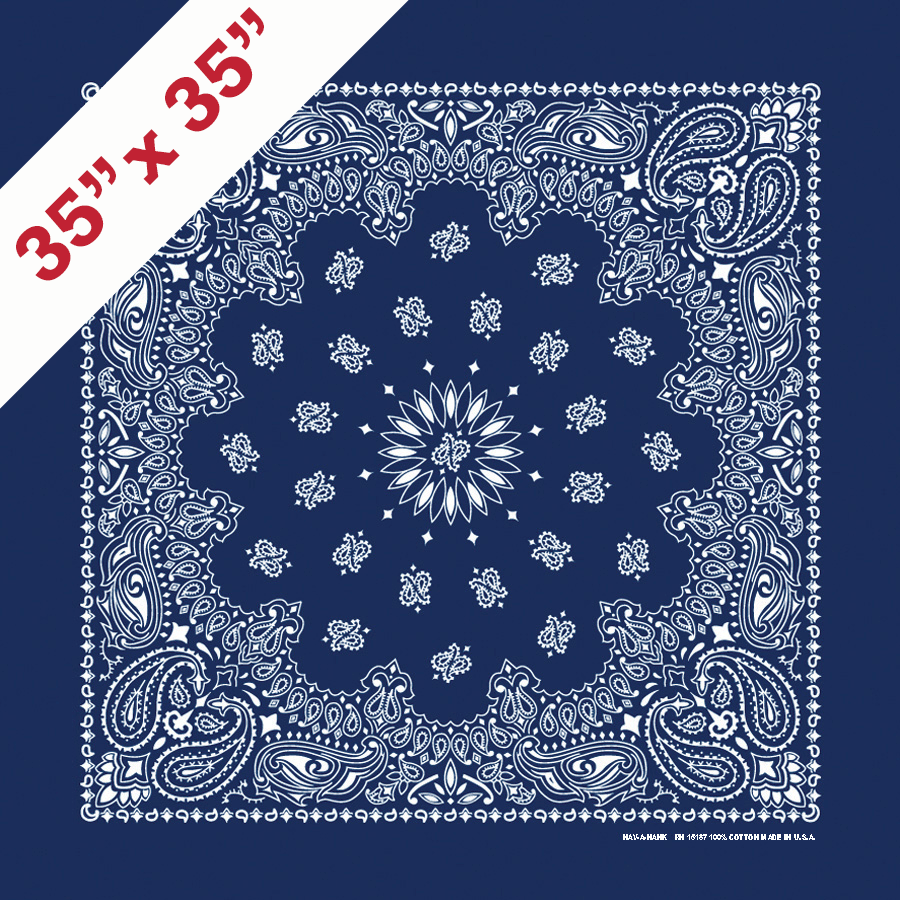 35" Navy Blue Grande Bandanna Bandana