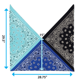 shows dimensions of bag - Surf Paisley - The Bandanna Store