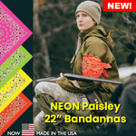 NEW! Made In The USA - Neon Paisleys! - The Bandanna Store